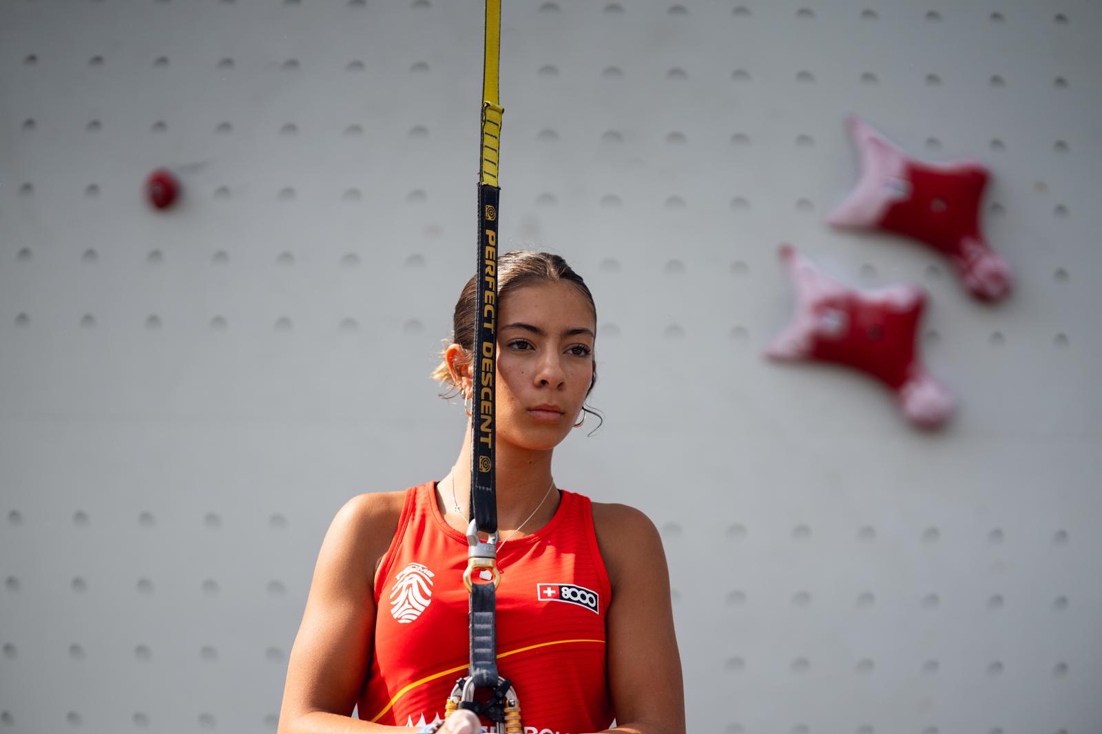 Berta Rodríguez García concentrada antes de competir en St. Pölten 2026