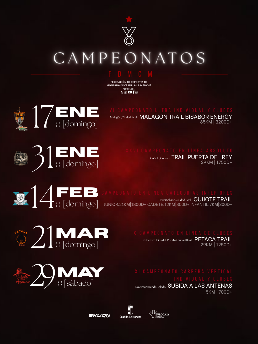 Cartel oficial - Campeonatos FDMCM 2027